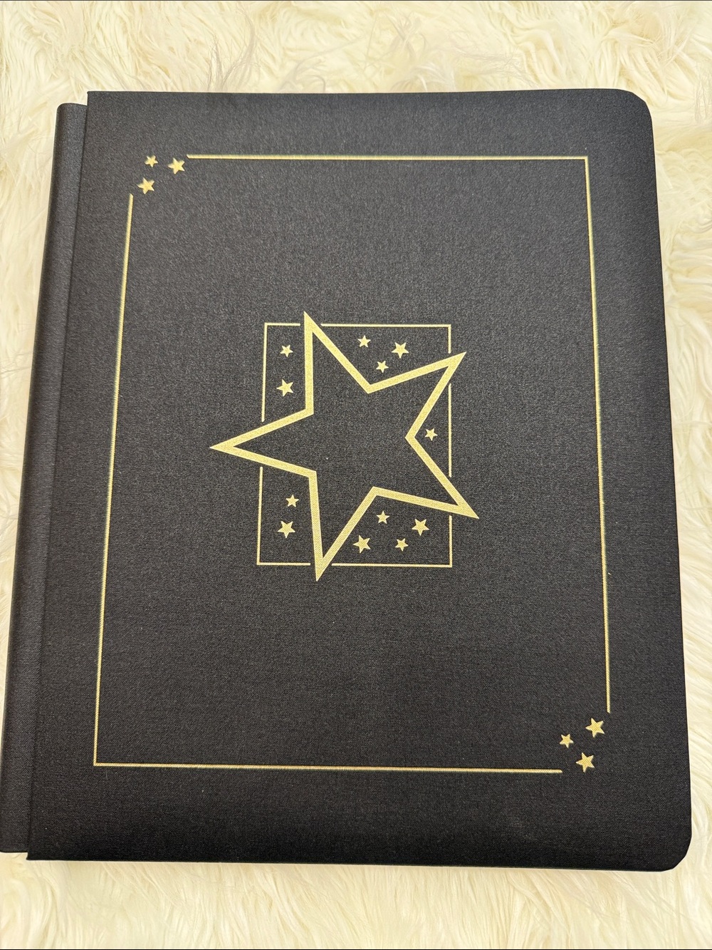 Creative Memories Black Album with Gold Star Design